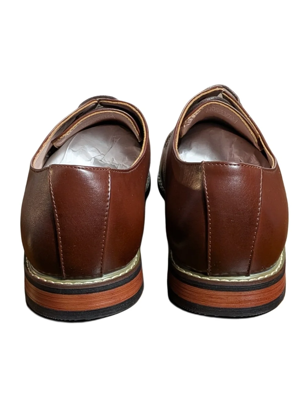Bruno Marc PRINCEWIDE-6 Mens Dress Shoes Size 14W Brown Cap Toe Oxford Wide